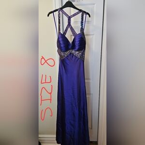 Joseph Ribkoff Deep Purple Prom Dress